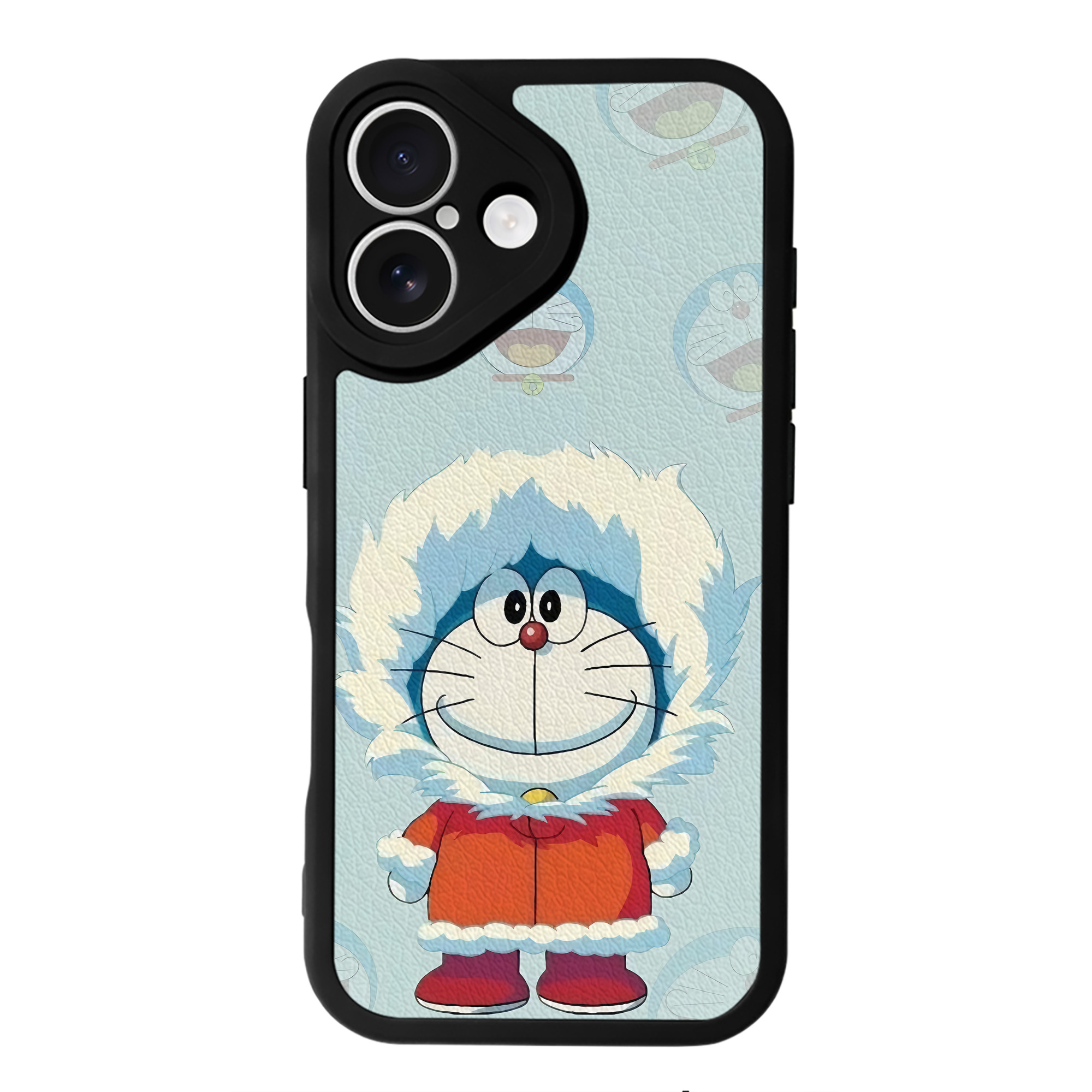 （画像用） ドラえもん Doraemon 【iPhone 16シリーズ対応】シリコンスマホケース（レザー調） 材質：シリコン